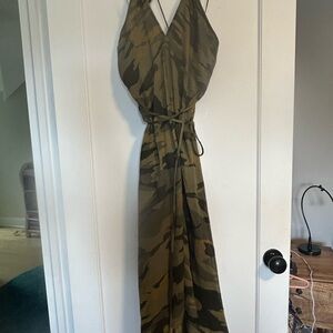 Camouflage Halter Maxi Dress